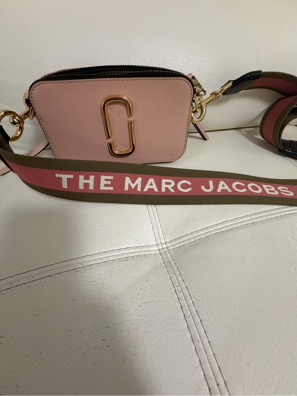 Marc Jacobs Pink and Yellow Snapshot Crossbody with Branded Strap - Picture 4 of 6